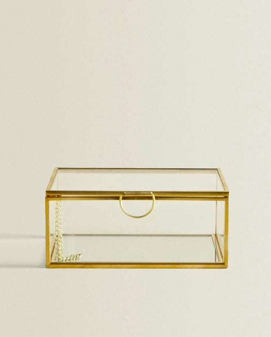 CAJA METAL Y CRISTAL TIMING