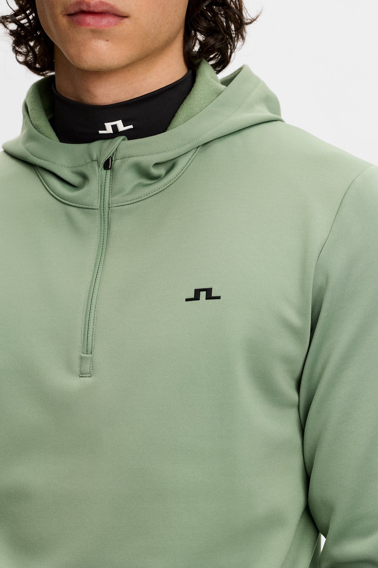 Aerial Quarter Zip Hood / Hedge Green