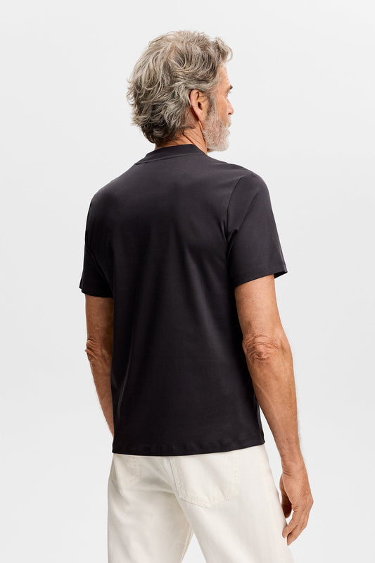 Ace Mock Neck T-Shirt / Black