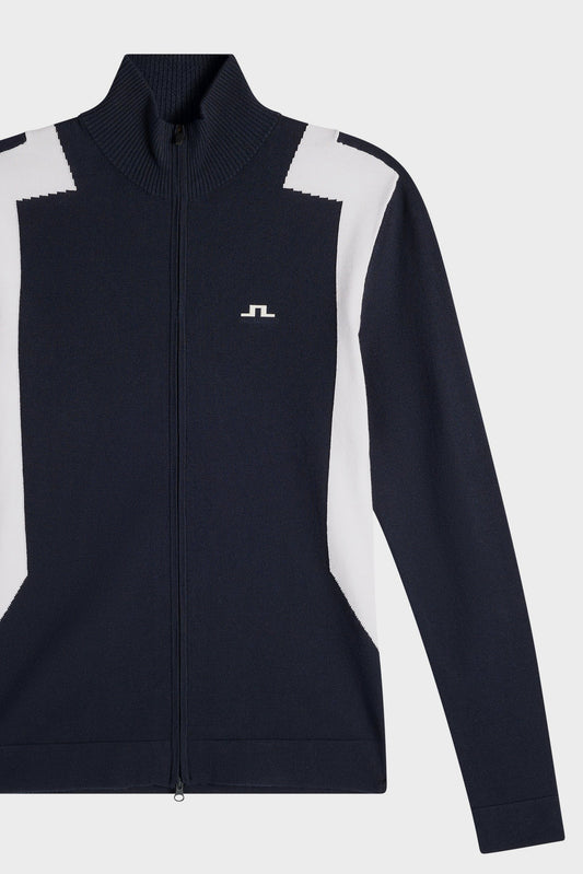 Bianca Strickpullover mit Reißverschluss / Navy