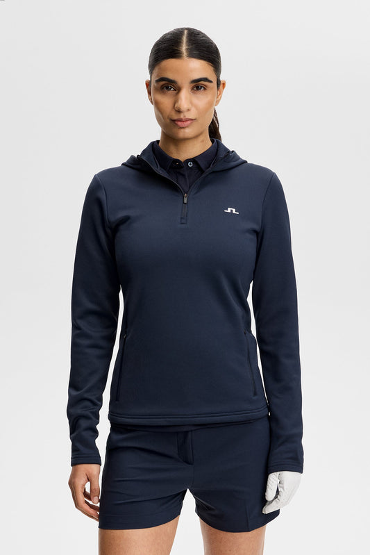 Aerielle Quarter Zip Hood / Navy
