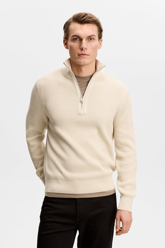 Alex Half Zip Strickpullover / Moonbeam