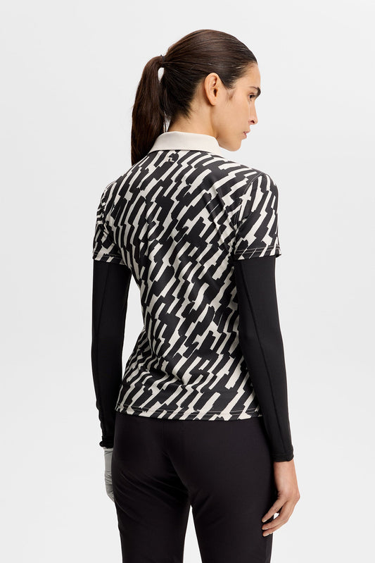 Tour Tech Print Polo / Oak Moonbeam M