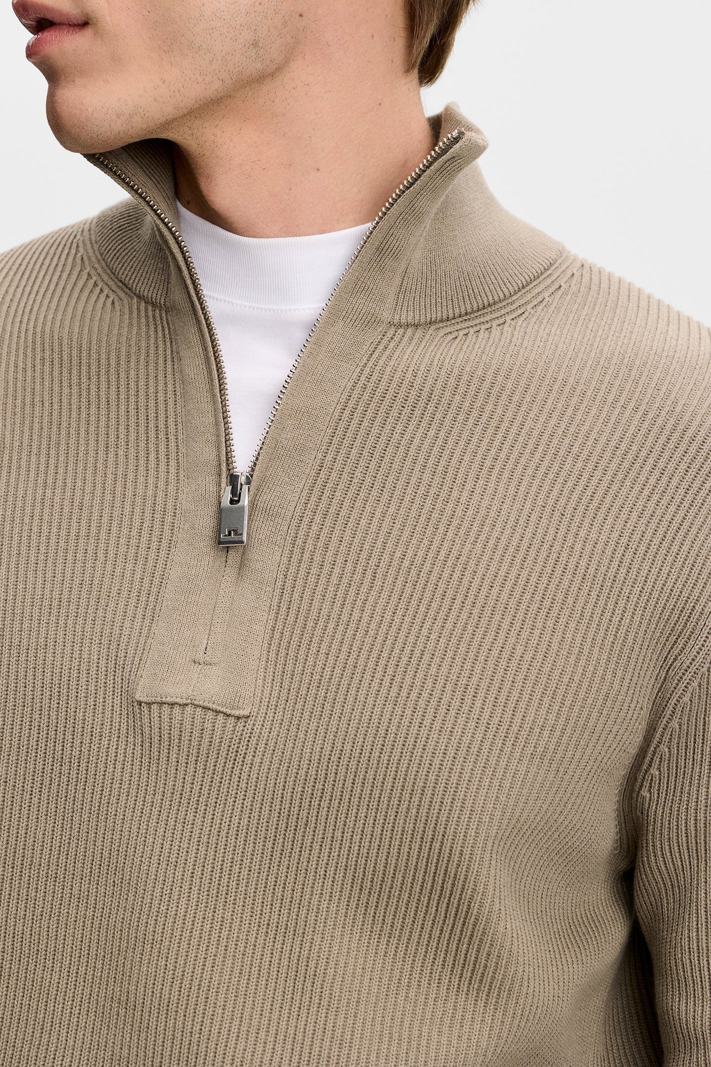 Alex Half Zip Strickpullover / Brindle