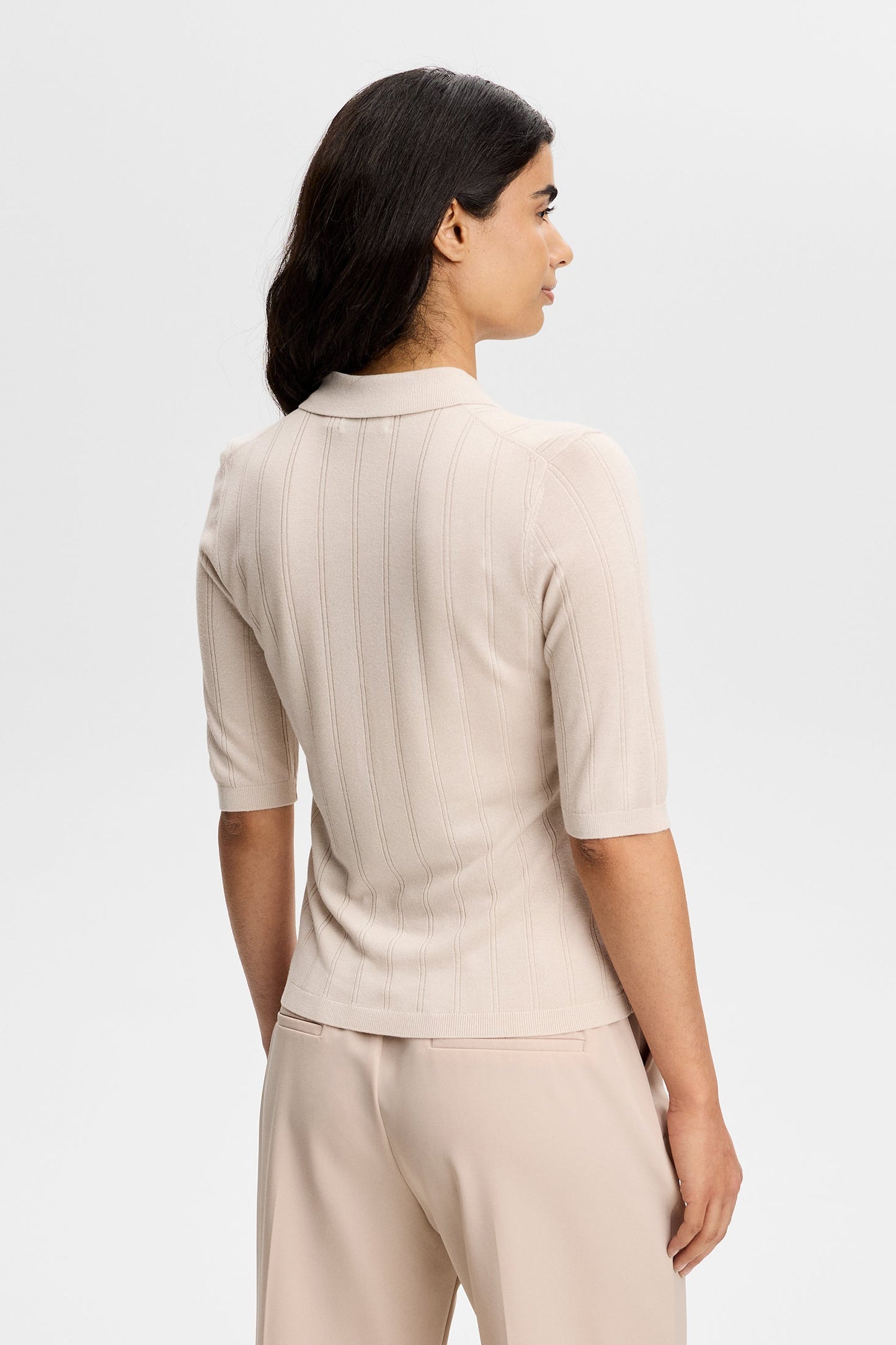 Vida Wide Rib Polo / Moonbeam