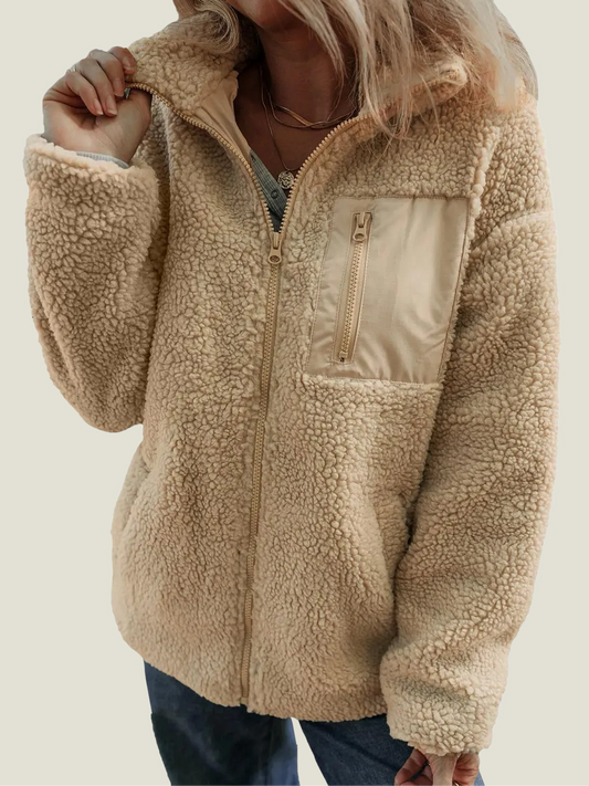 Damen Winter Fleecejacken mit durchgehendem Reißverschluss (2 kaufen, kostenloser Versand)