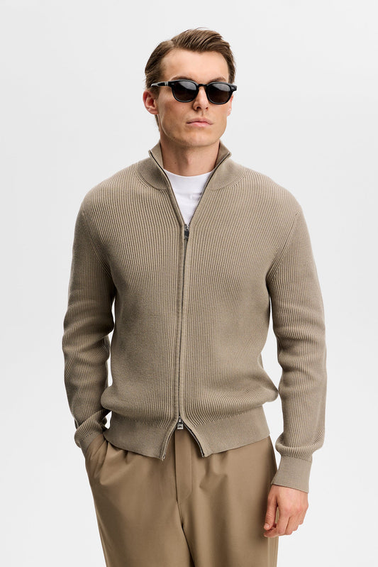 Alexis Full Zip Cardigan / Brindle