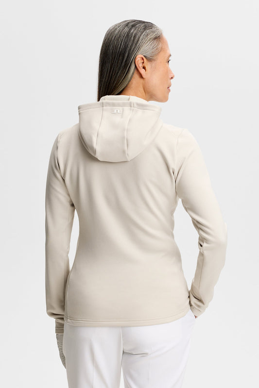 Aerielle Quarter Zip Hood / Moonbeam