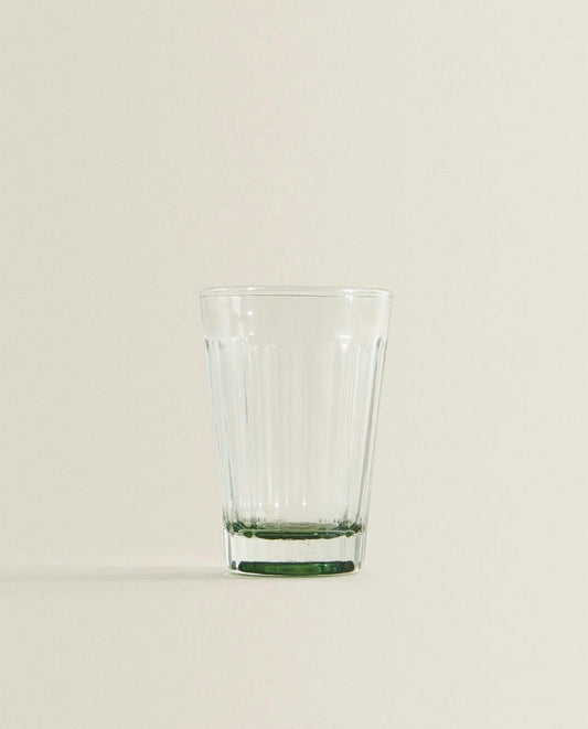 RAISED DESIGN GLASS TUMBLER