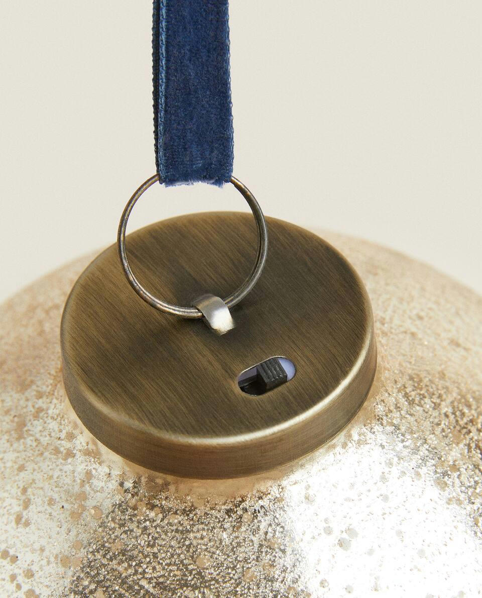 CHRISTMAS LIGHT GLASS BAUBLE DECORATION