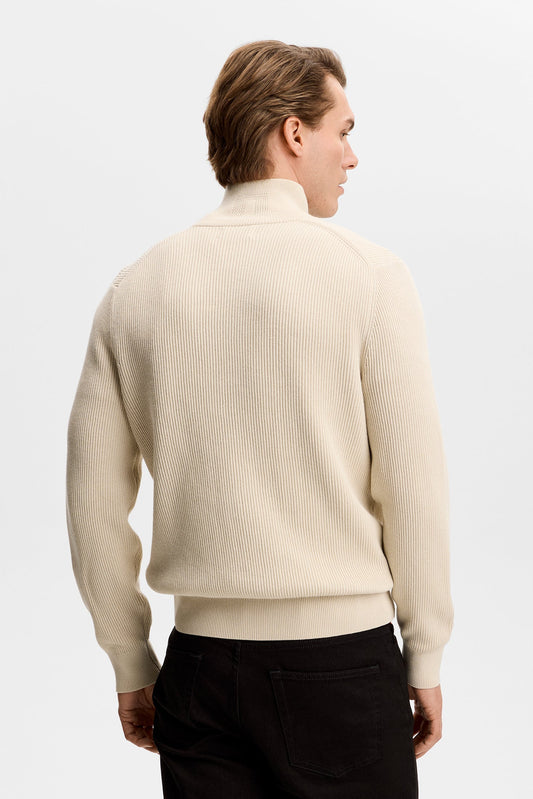 Alex Half Zip Strickpullover / Moonbeam