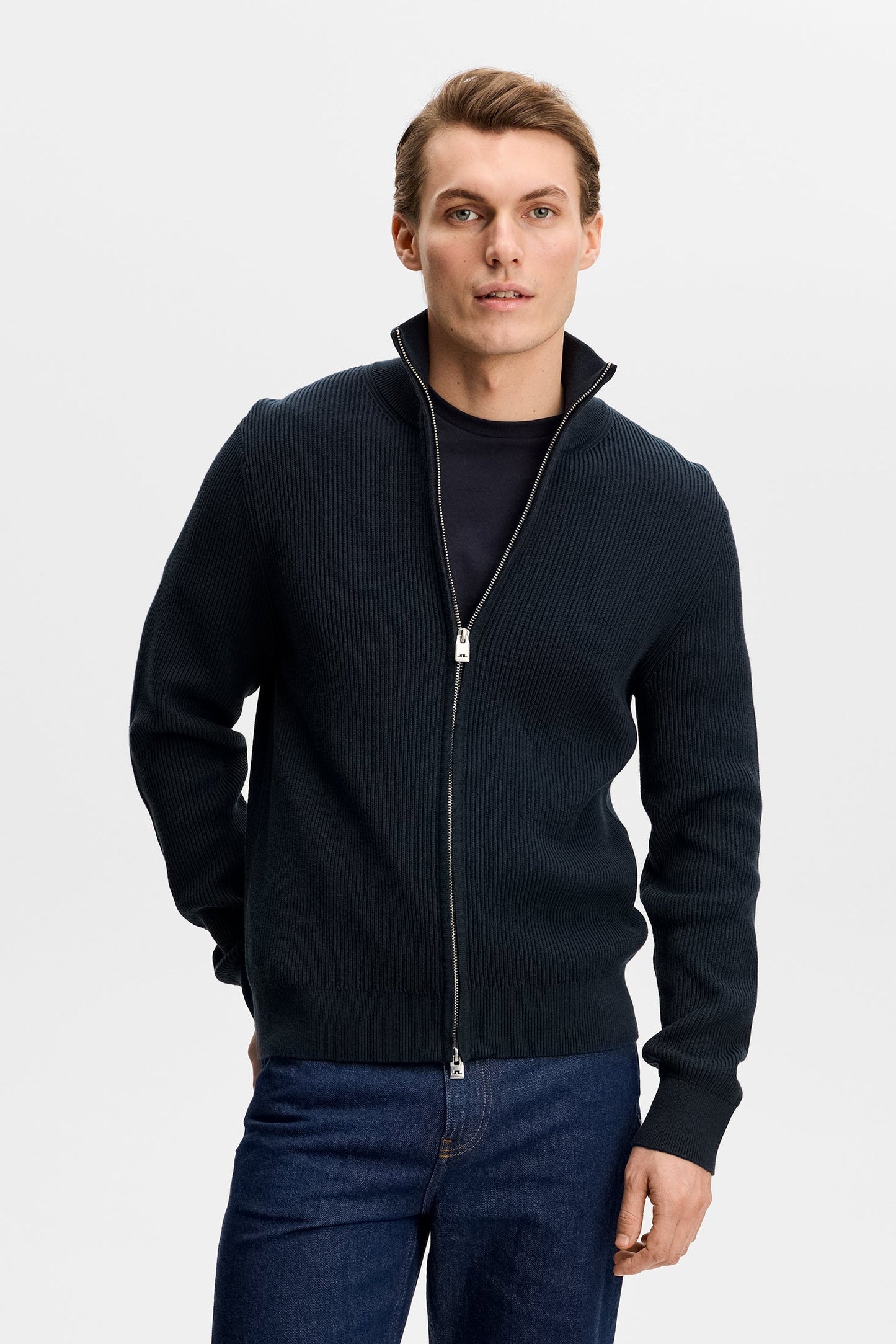 Alexis Full Zip Cardigan / Navy