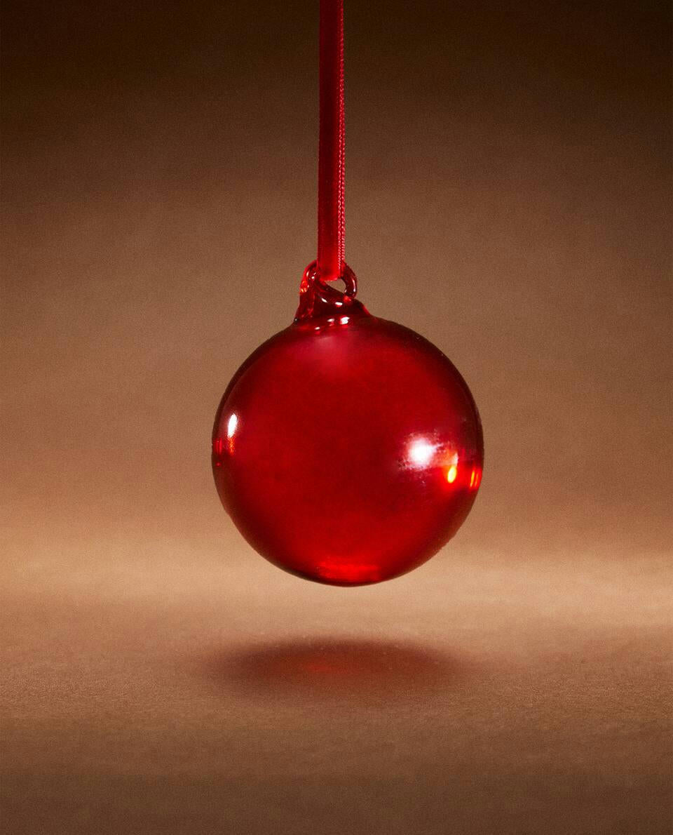 CHRISTMAS PLAIN GLASS BAUBLE DECORATION