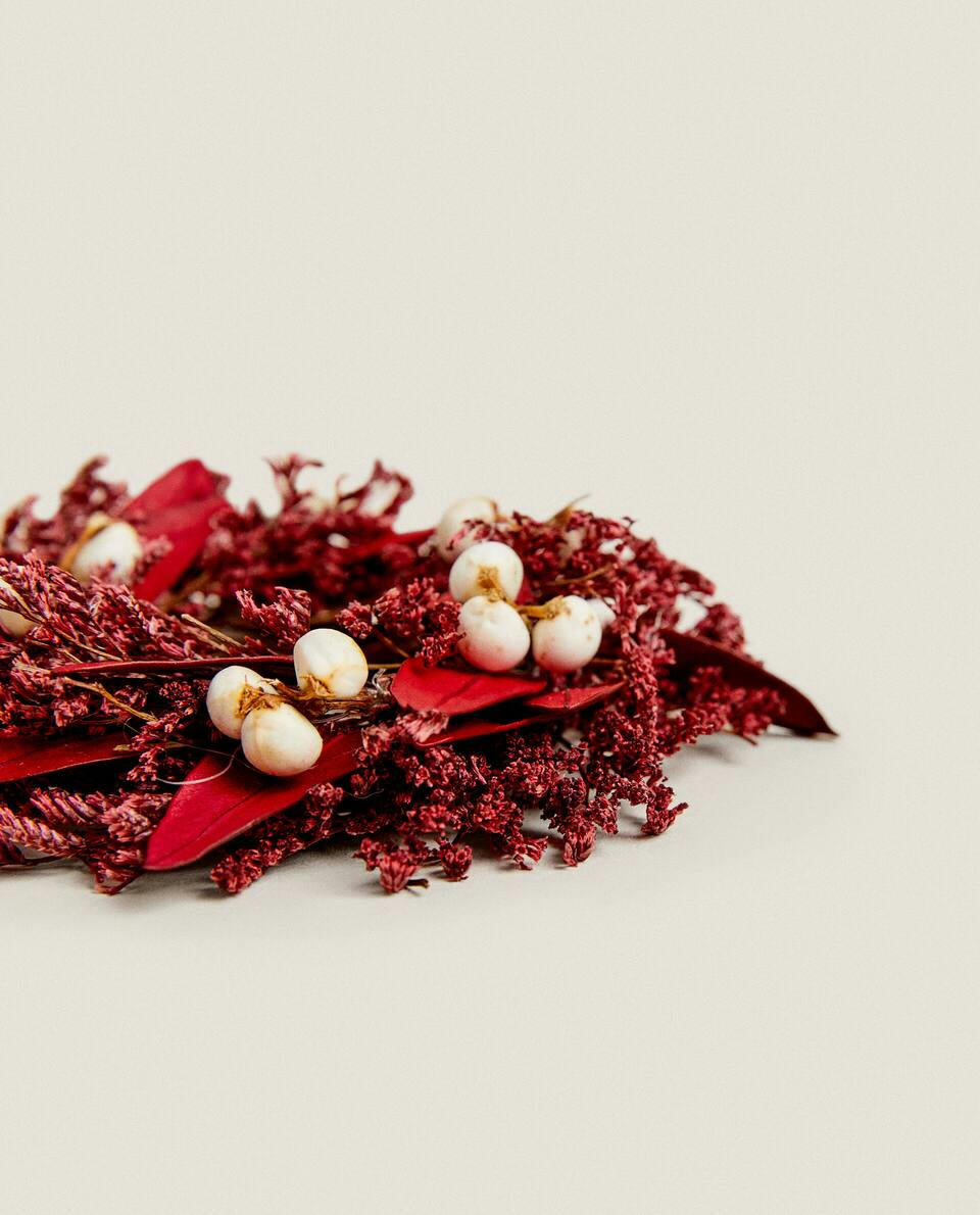 PACK OF DRIED CHRISTMAS FLOWER NAPKIN RINGS (PACK OF 2)