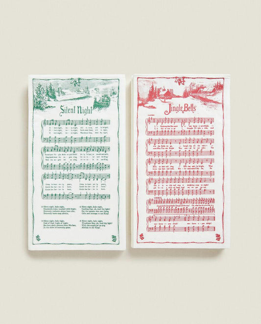 PACK OF PAPER NAPKINS WITH CHRISTMAS CAROLS (PACK OF 30)