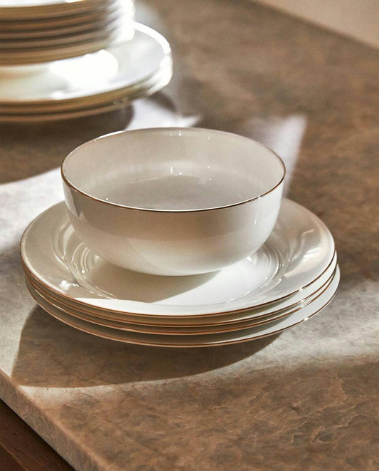 RIMMED BONE CHINA BOWL