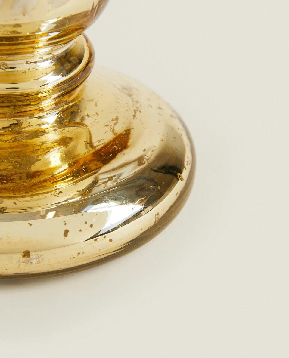 GEOMETRIC GLASS CANDLESTICK