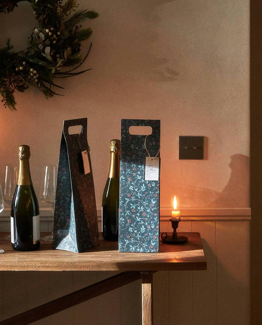 CHRISTMAS WINE GIFT BAGS (PACK OF 2)