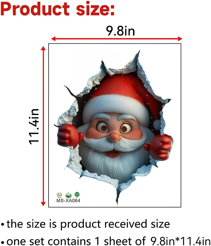🎄🔥2D Weihnachten Kreativer Wandaufkleber