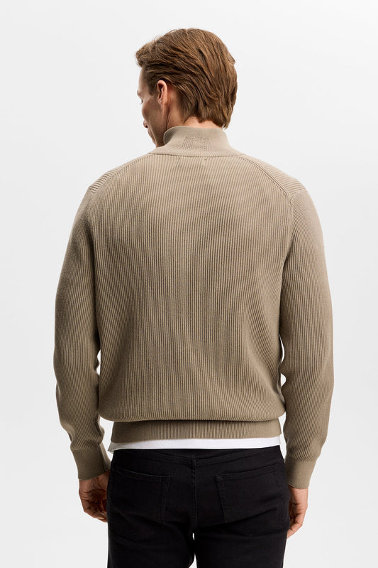 Alex Half Zip Strickpullover / Brindle