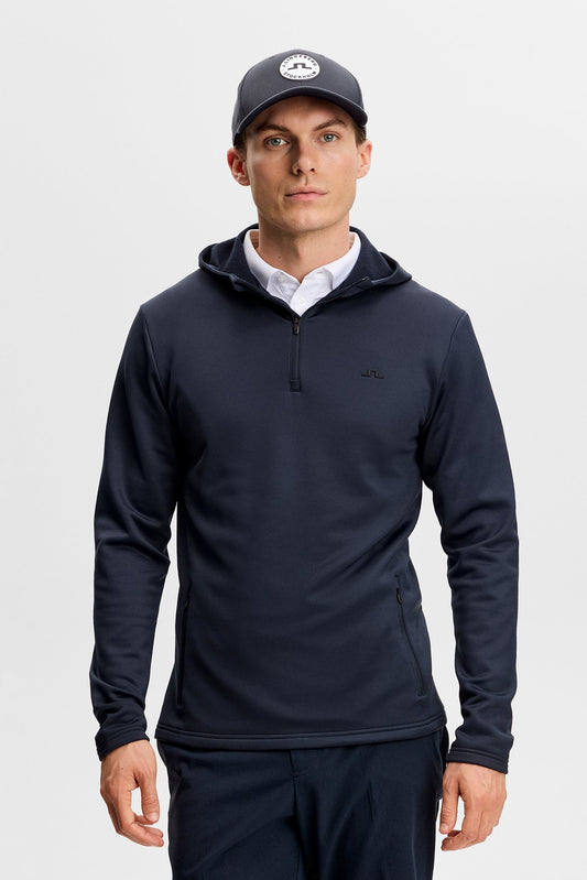 Aerial Quarter Zip Hood / Navy