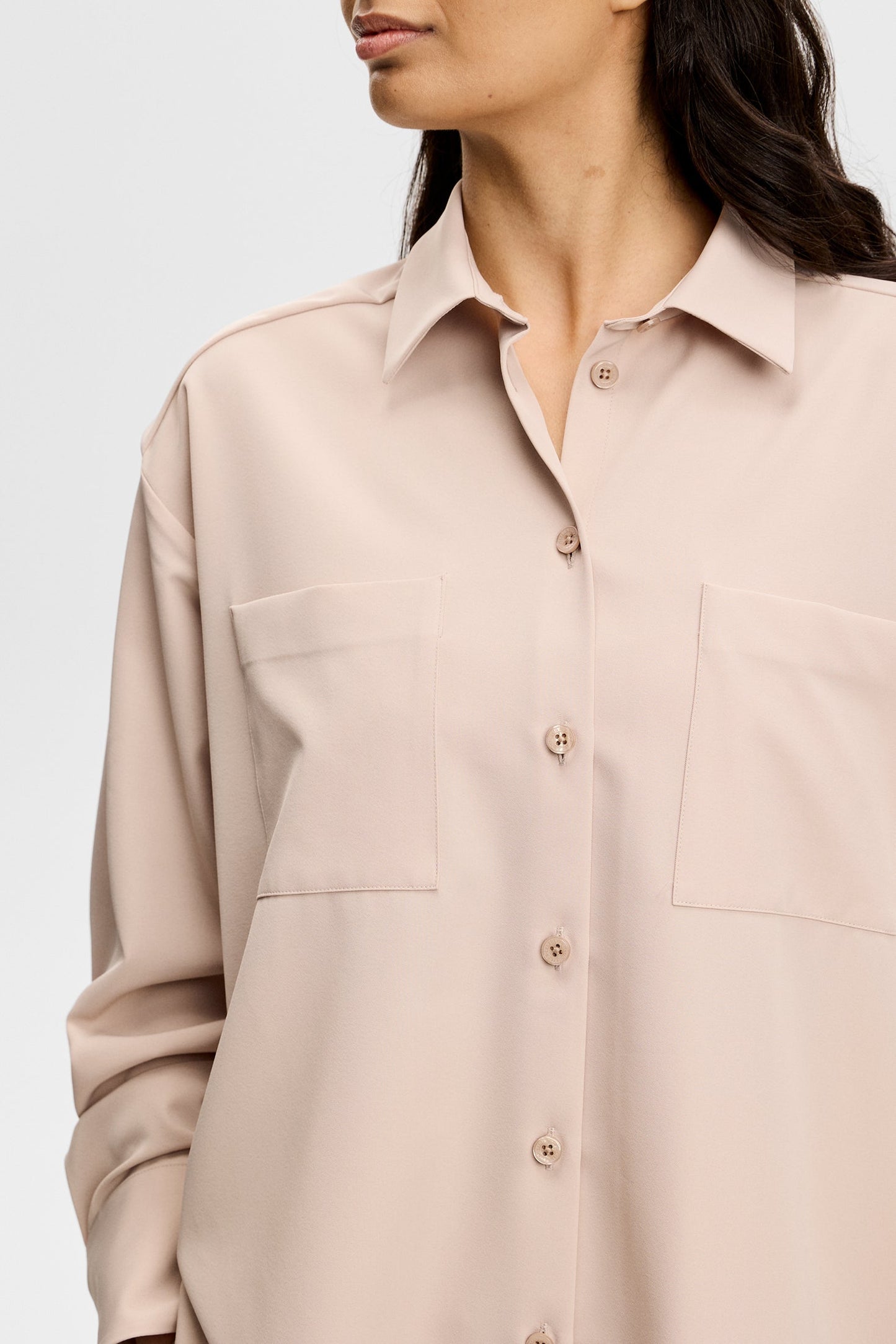 Willow Tech Drape Shirt / Moonbeam