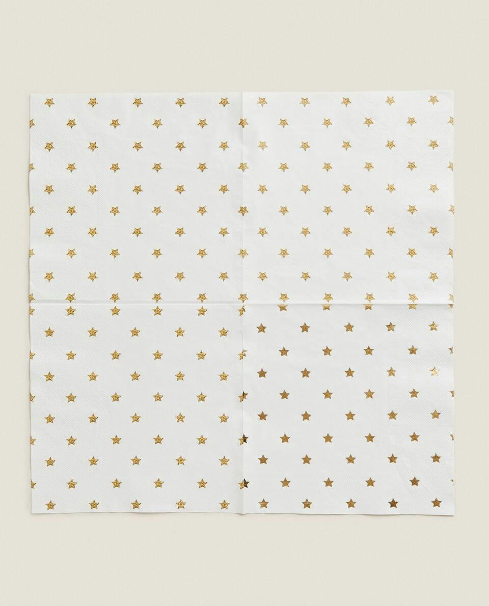 CHRISTMAS STAR PAPER NAPKINS (PACK OF 20)