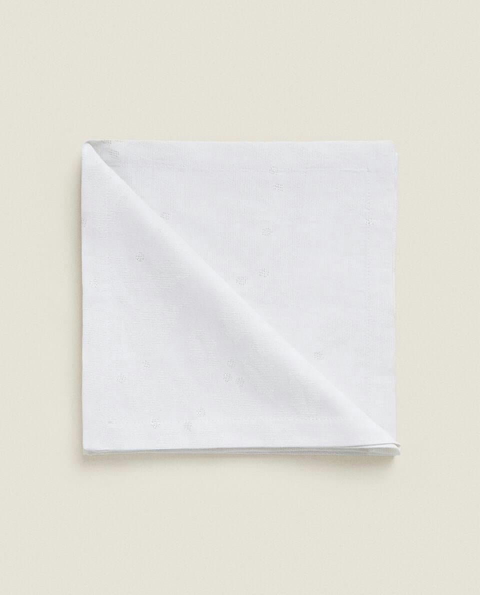 PACK OF GLITTERY CHRISTMAS FLORAL JACQUARD NAPKINS (PACK OF 2)