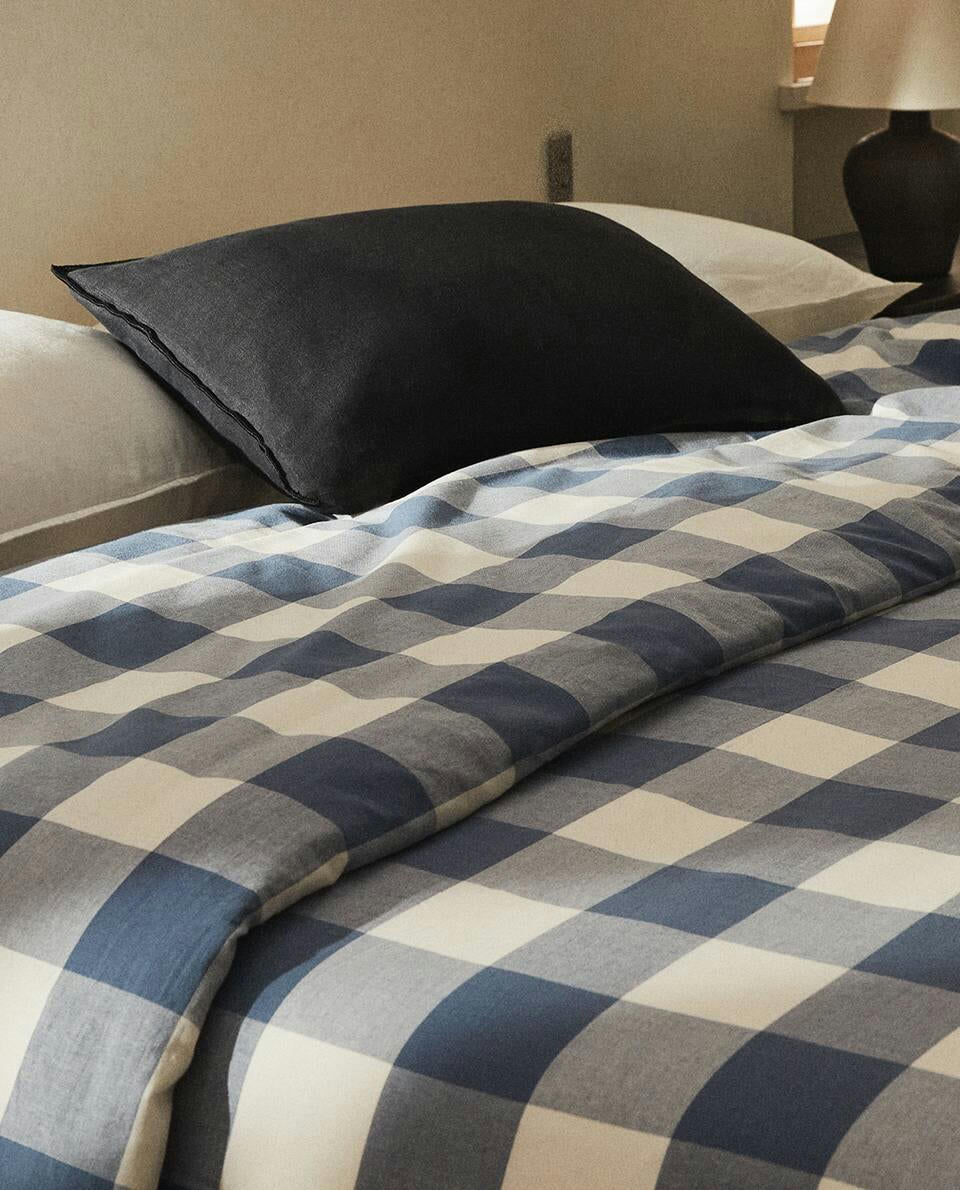 CHECK DUVET COVER