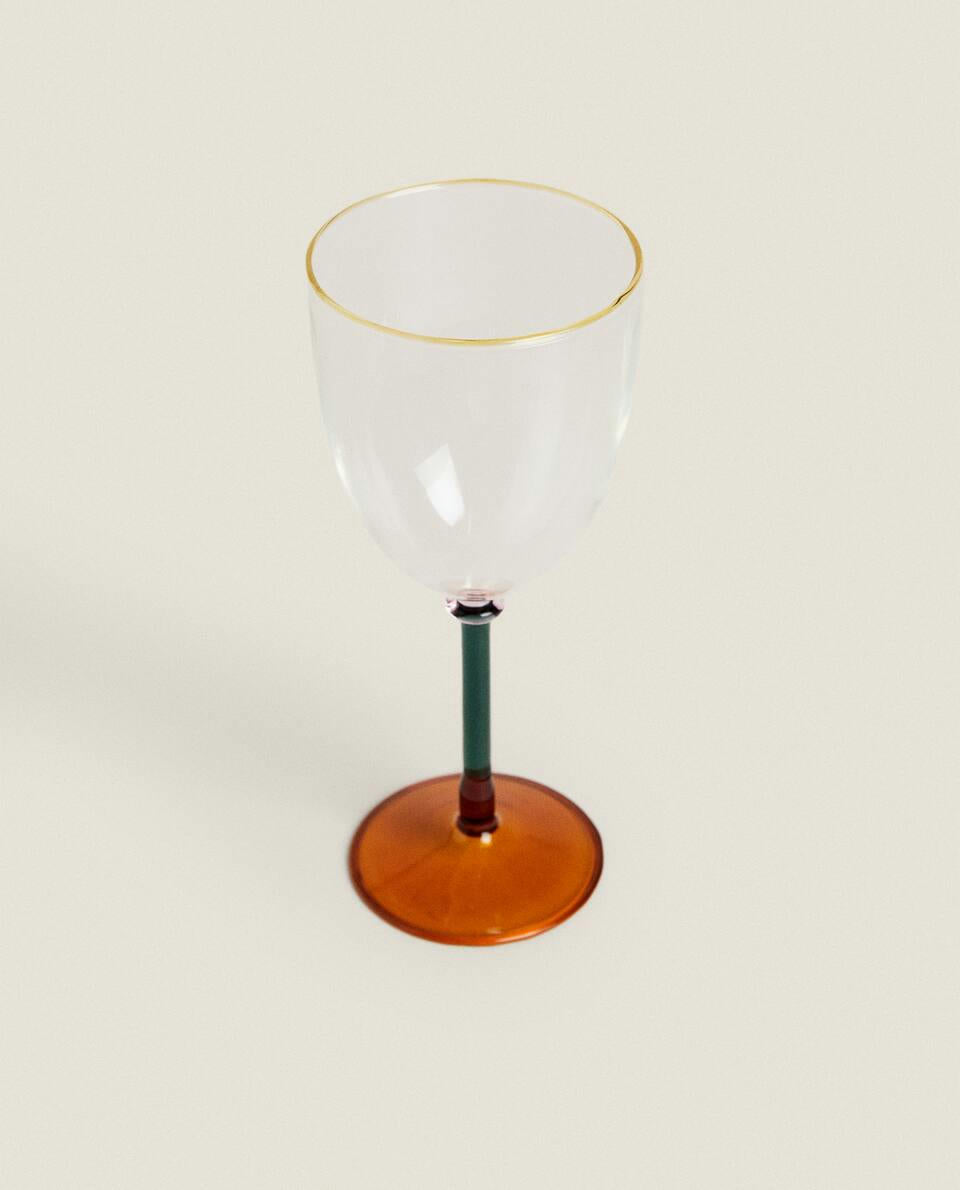 BOROSILICATE GLASS WITH COLOURED STEM
