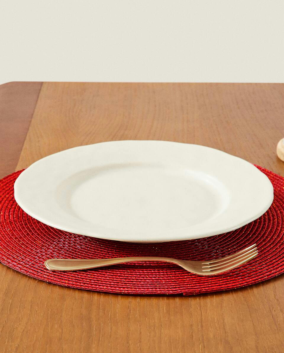 PACK OF GLITTERY CHRISTMAS SPIRAL PLACEMATS (PACK OF 2)