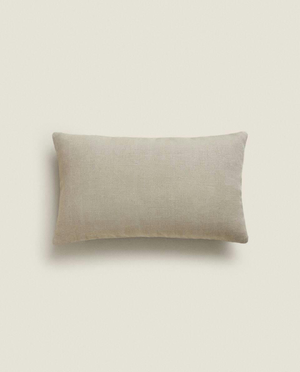 LINEN AND VELVET CUSHION COVER
