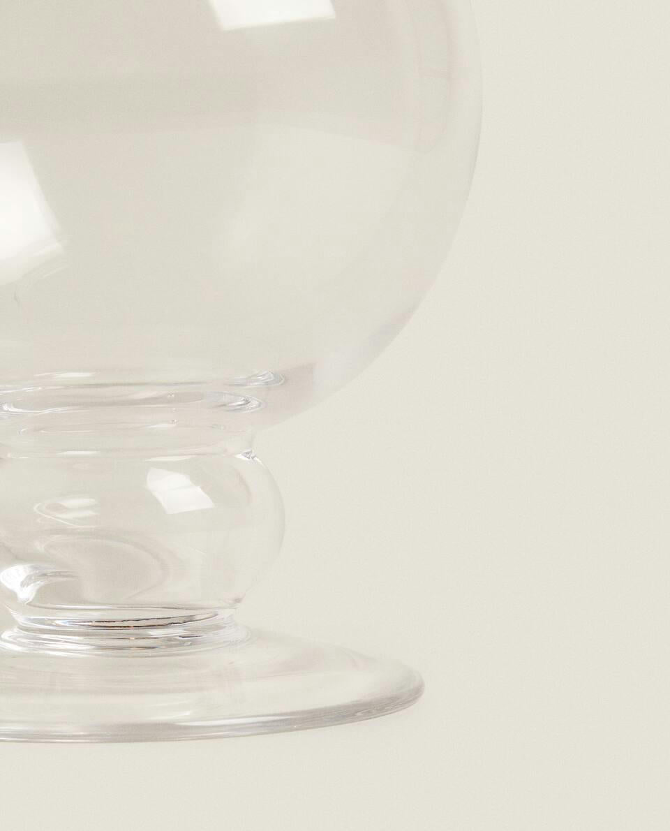 GLASS CANDLEHOLDER VASE