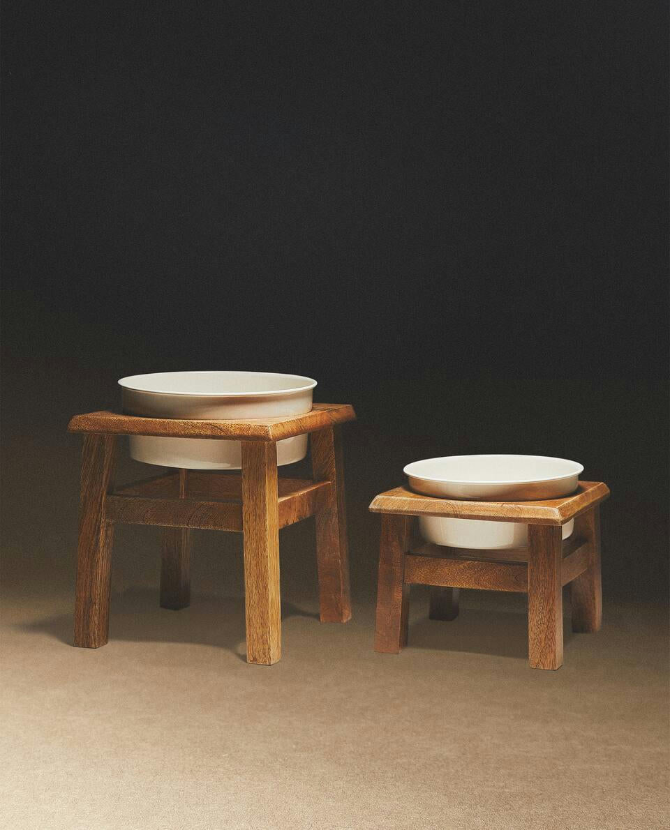 PET FOOD BOWL WITH STAND