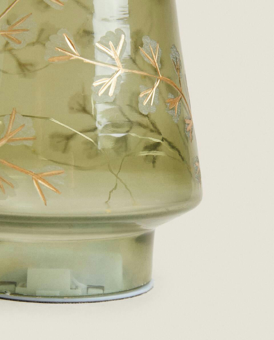 GLASS LED LIGHT CHRISTMAS TREE DECORATION