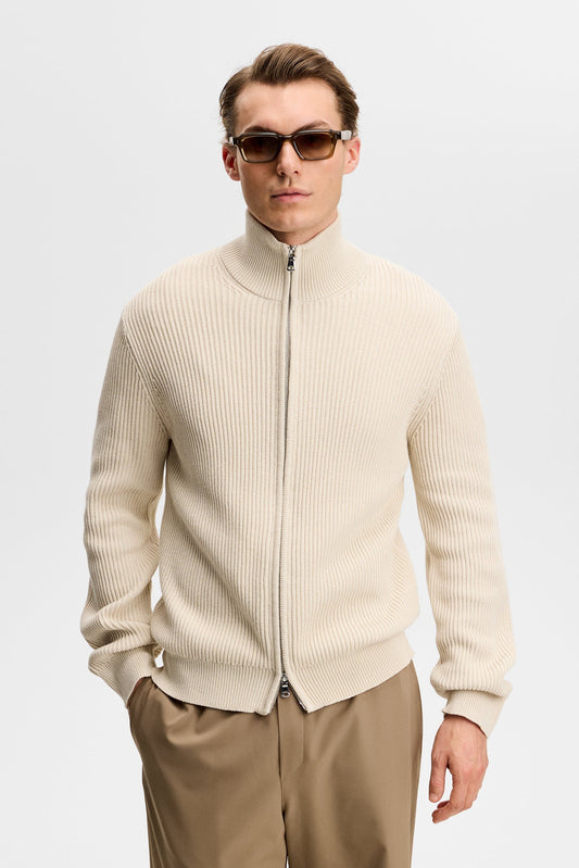 Alexis Full-Zip Cardigan / Moonbeam