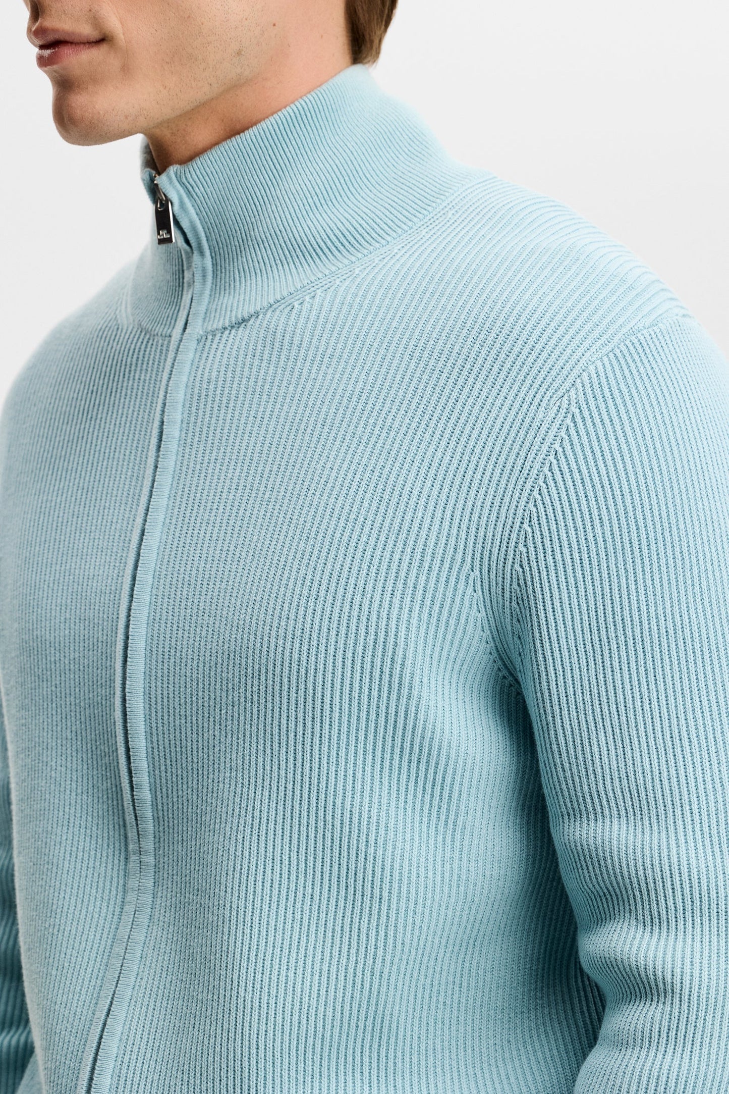 Alexis Full Zip Cardigan / Forget-Me-Not