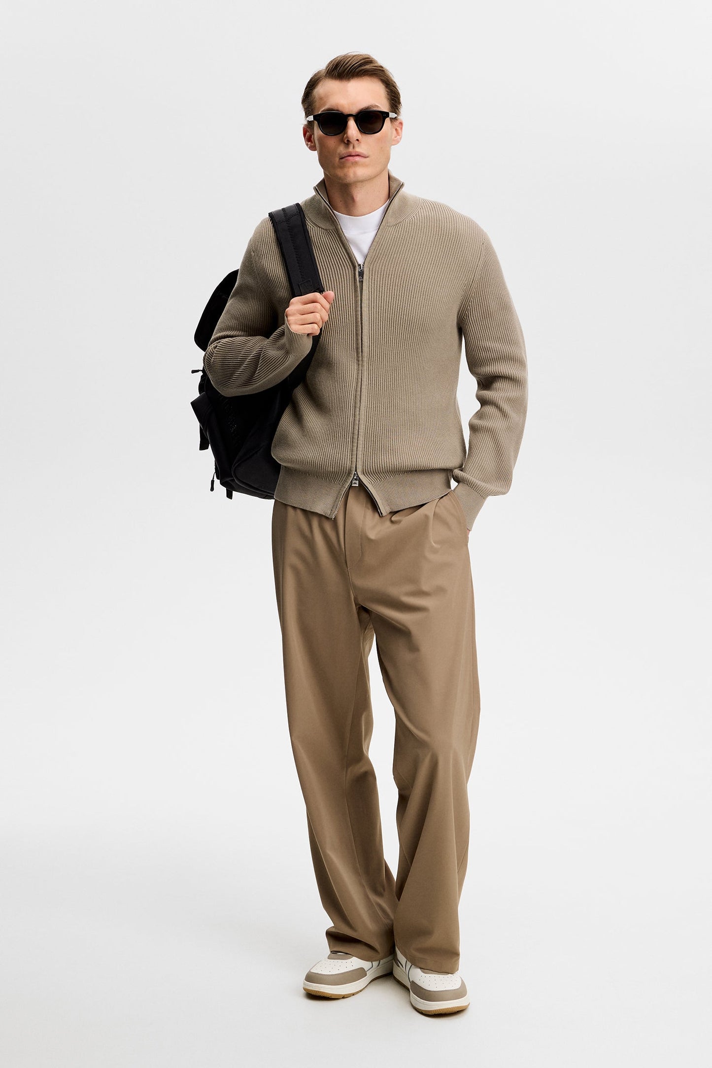 Alexis Full Zip Cardigan / Brindle