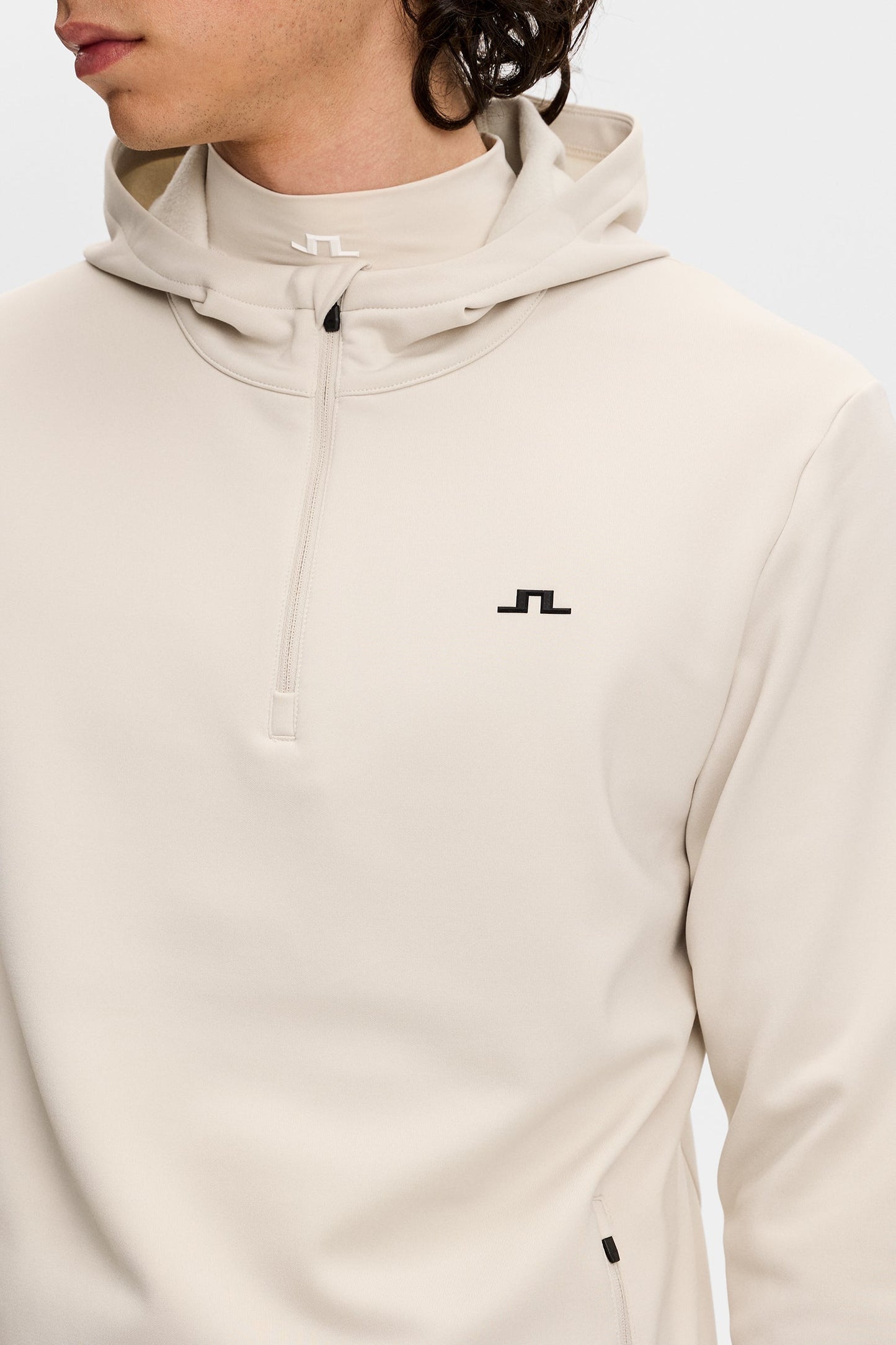Aerial Quarter Zip Hood / Moonbeam