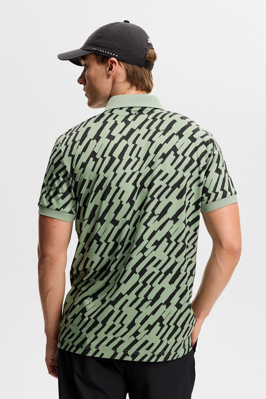 Tour Tech Print Polo / Oak Green M