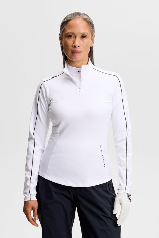 Adiola Quarter Zip Mid Layer / White