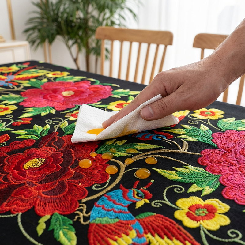 ⏳Limited-time 50% off⏰ Mexican Floral Tablecloth with Scalloped Edge