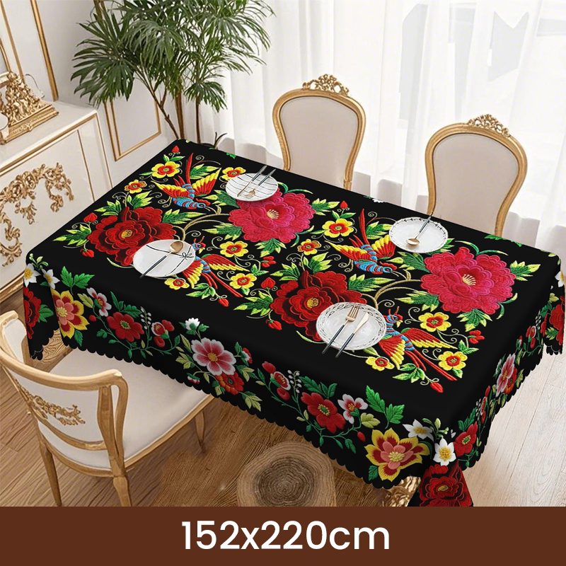 ⏳Limited-time 50% off⏰ Mexican Floral Tablecloth with Scalloped Edge