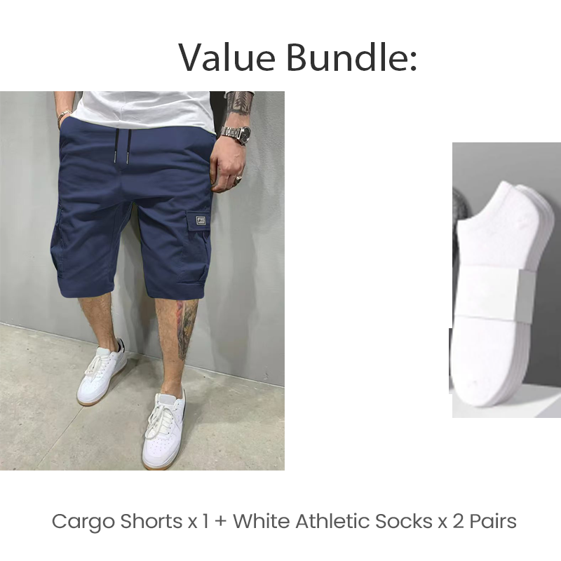 💥Hot Sales-50% OFF💖Men's Casual Cargo Shorts with Drawstring Waist