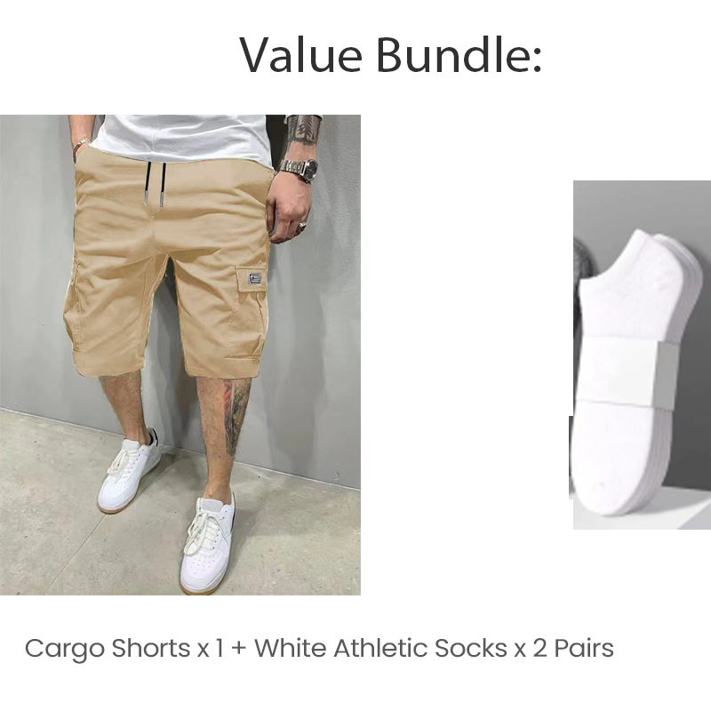 💥Hot Sales-50% OFF💖Men's Casual Cargo Shorts with Drawstring Waist