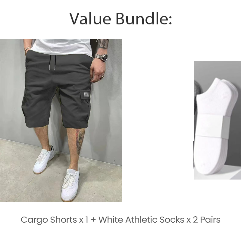 💥Hot Sales-50% OFF💖Men's Casual Cargo Shorts with Drawstring Waist
