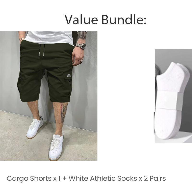 💥Hot Sales-50% OFF💖Men's Casual Cargo Shorts with Drawstring Waist