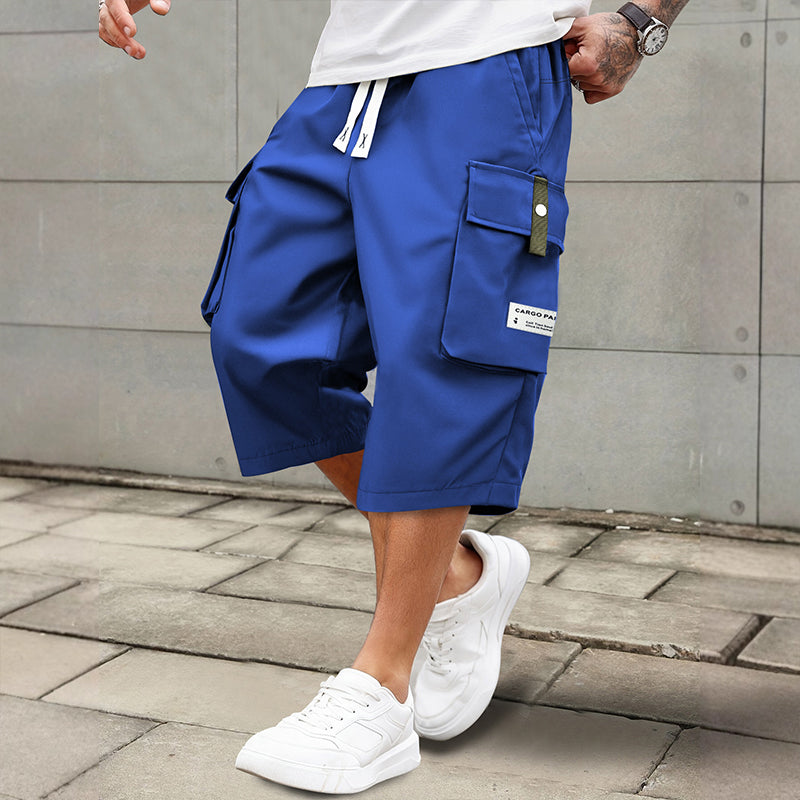 ⏳NUR HEUTE 50% RABATT!!📢Freizeithose Capri Cargohose für Herren mit Kordelzug