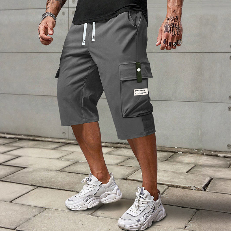 ⏳NUR HEUTE 50% RABATT!!📢Freizeithose Capri Cargohose für Herren mit Kordelzug