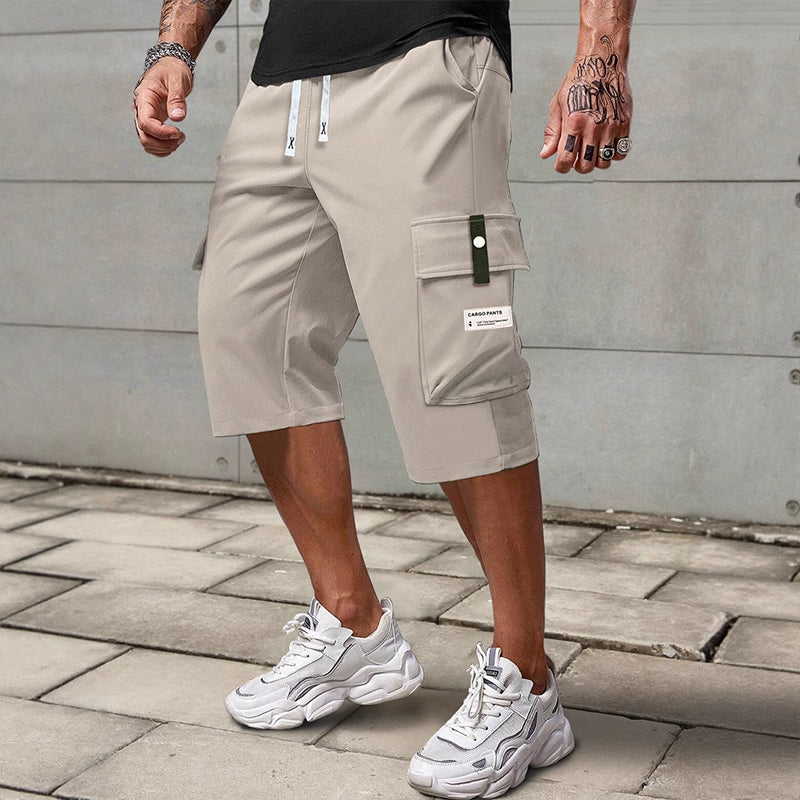 ⏳NUR HEUTE 50% RABATT!!📢Freizeithose Capri Cargohose für Herren mit Kordelzug